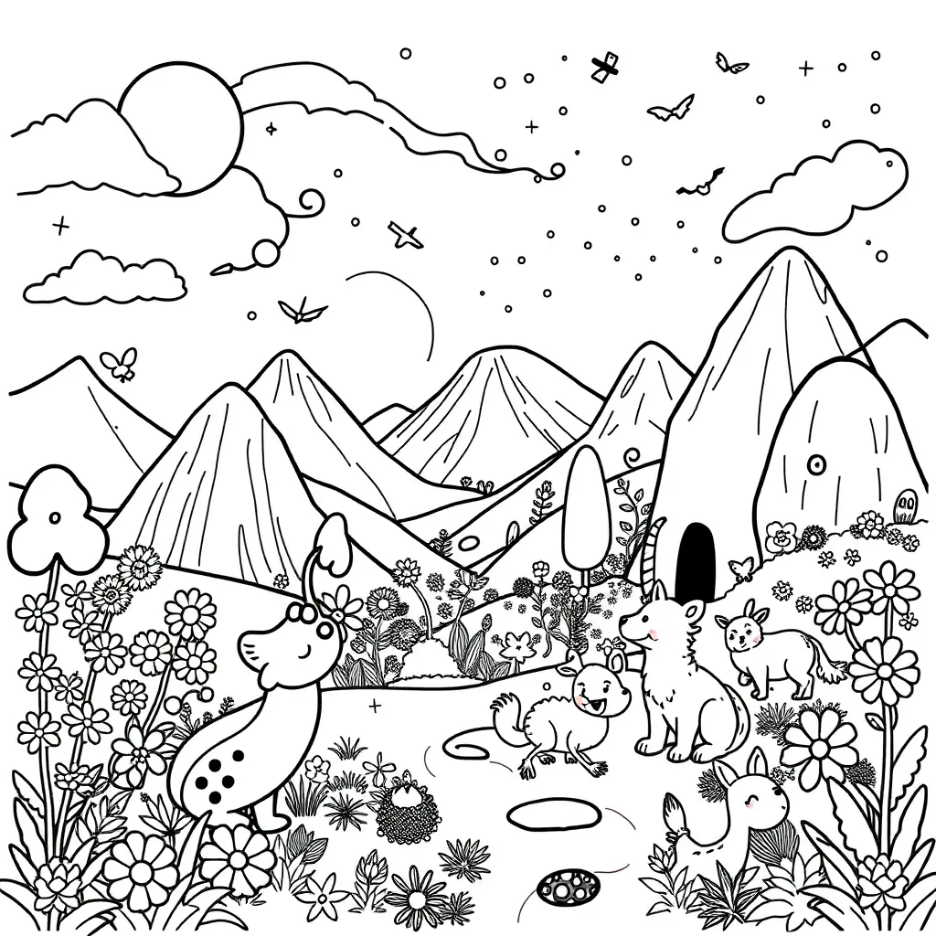 Lisa Frank coloring page