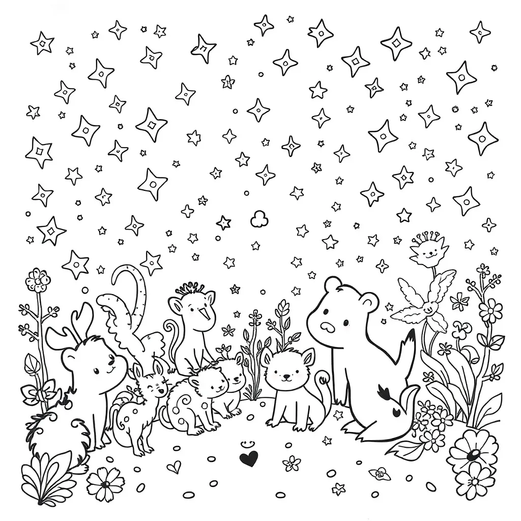 Lisa Frank coloring page