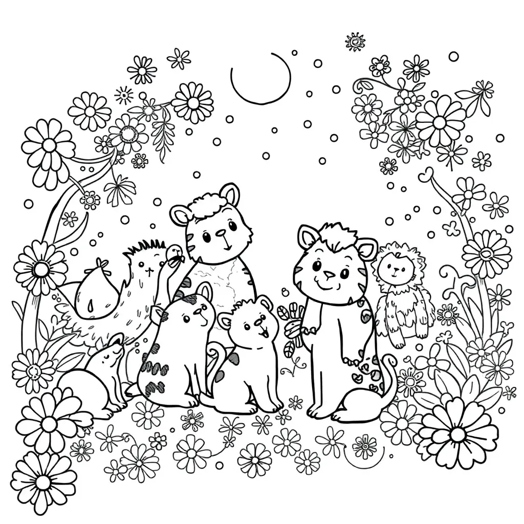 Lisa Frank coloring page
