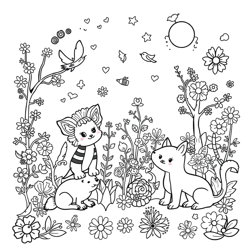 Lisa Frank coloring page