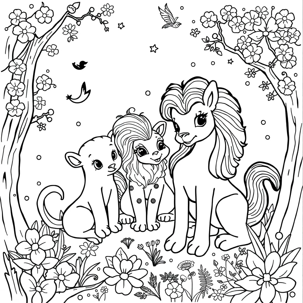 Lisa Frank coloring page