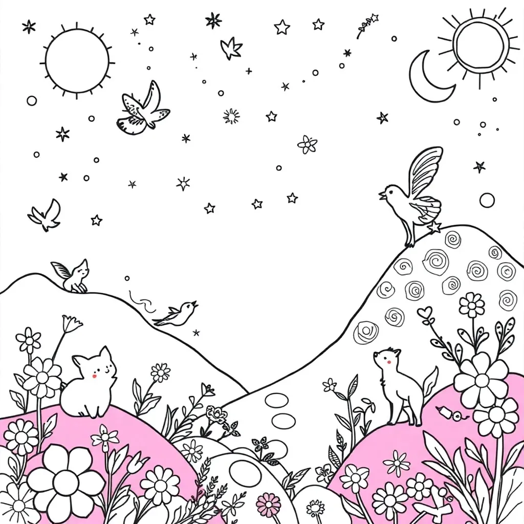 Lisa Frank coloring page