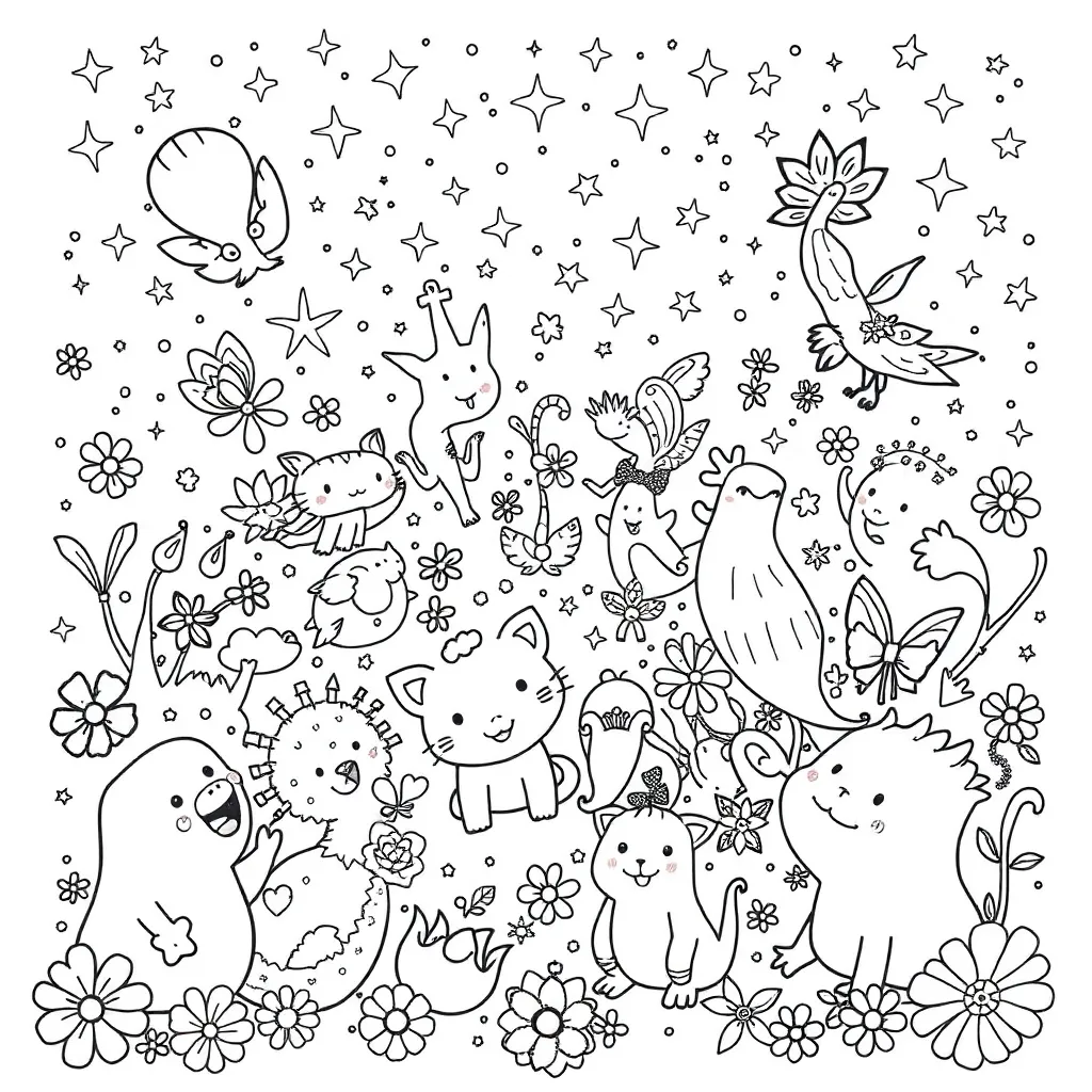 Lisa Frank coloring page