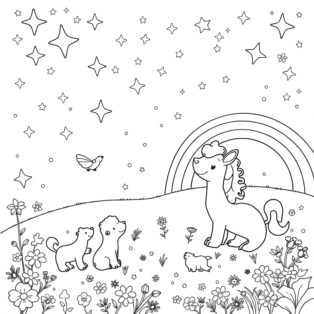 Lisa Frank coloring page