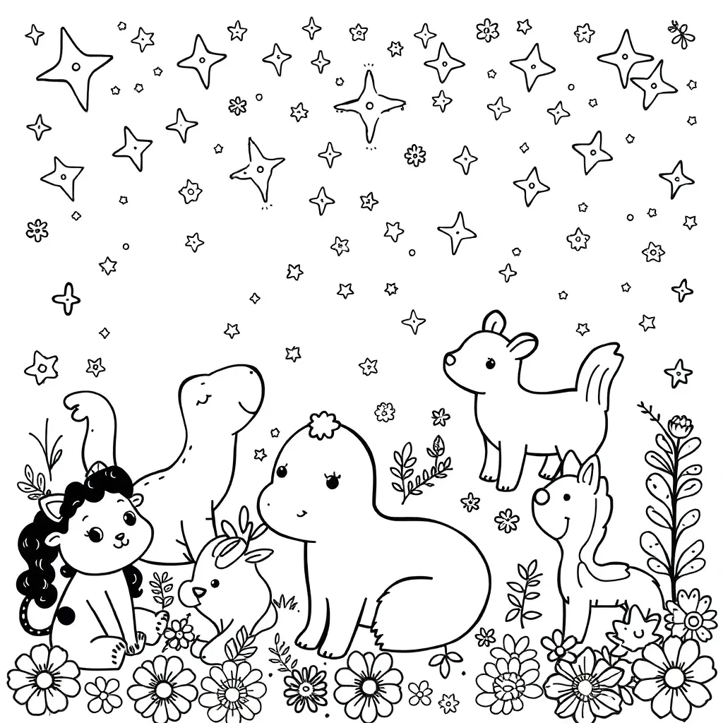 Lisa Frank coloring page