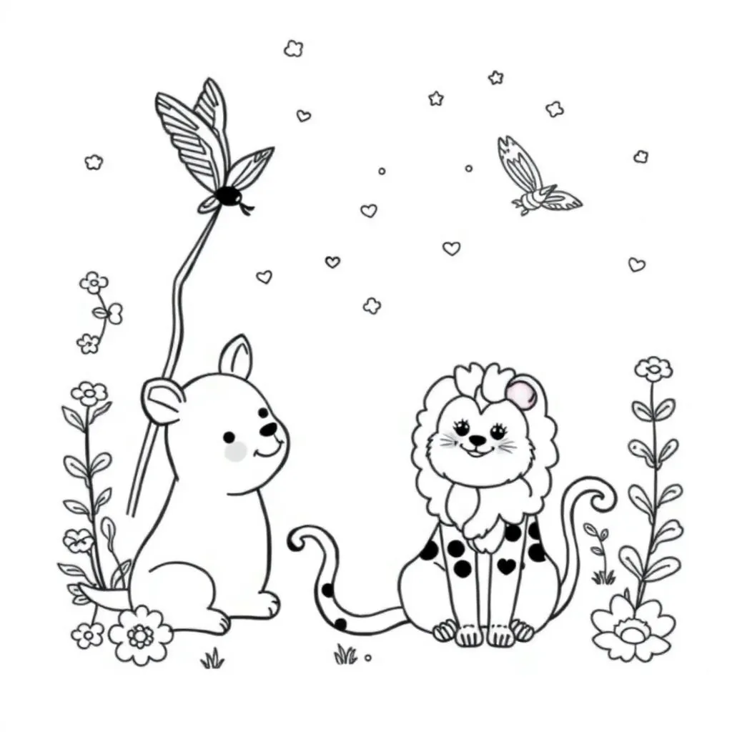Lisa Frank coloring page