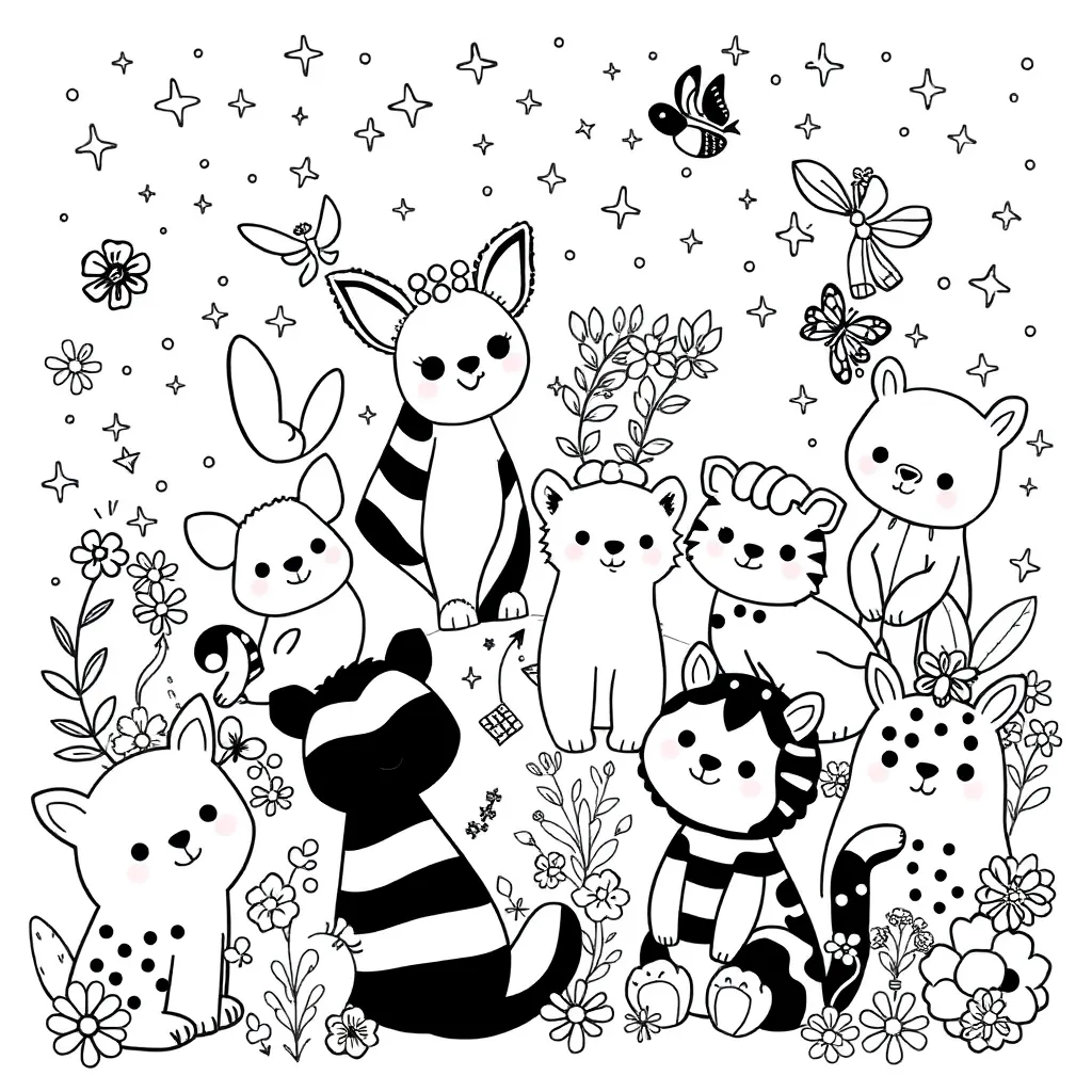 Lisa Frank coloring page