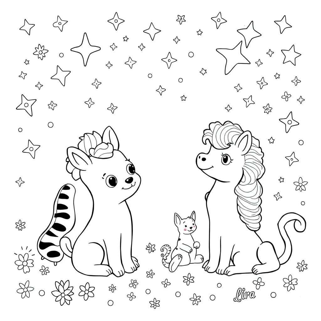 Lisa Frank coloring page