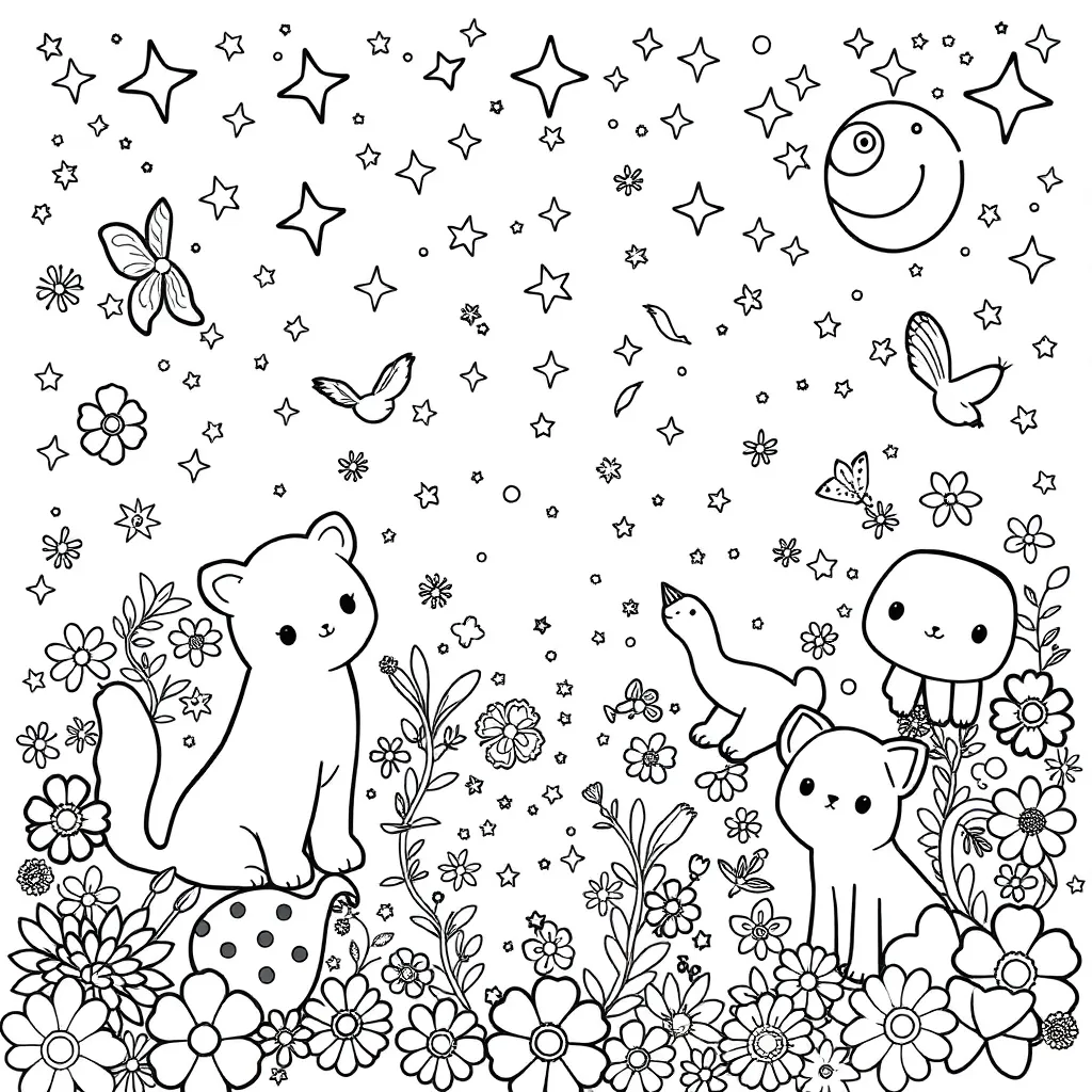 Lisa Frank coloring page