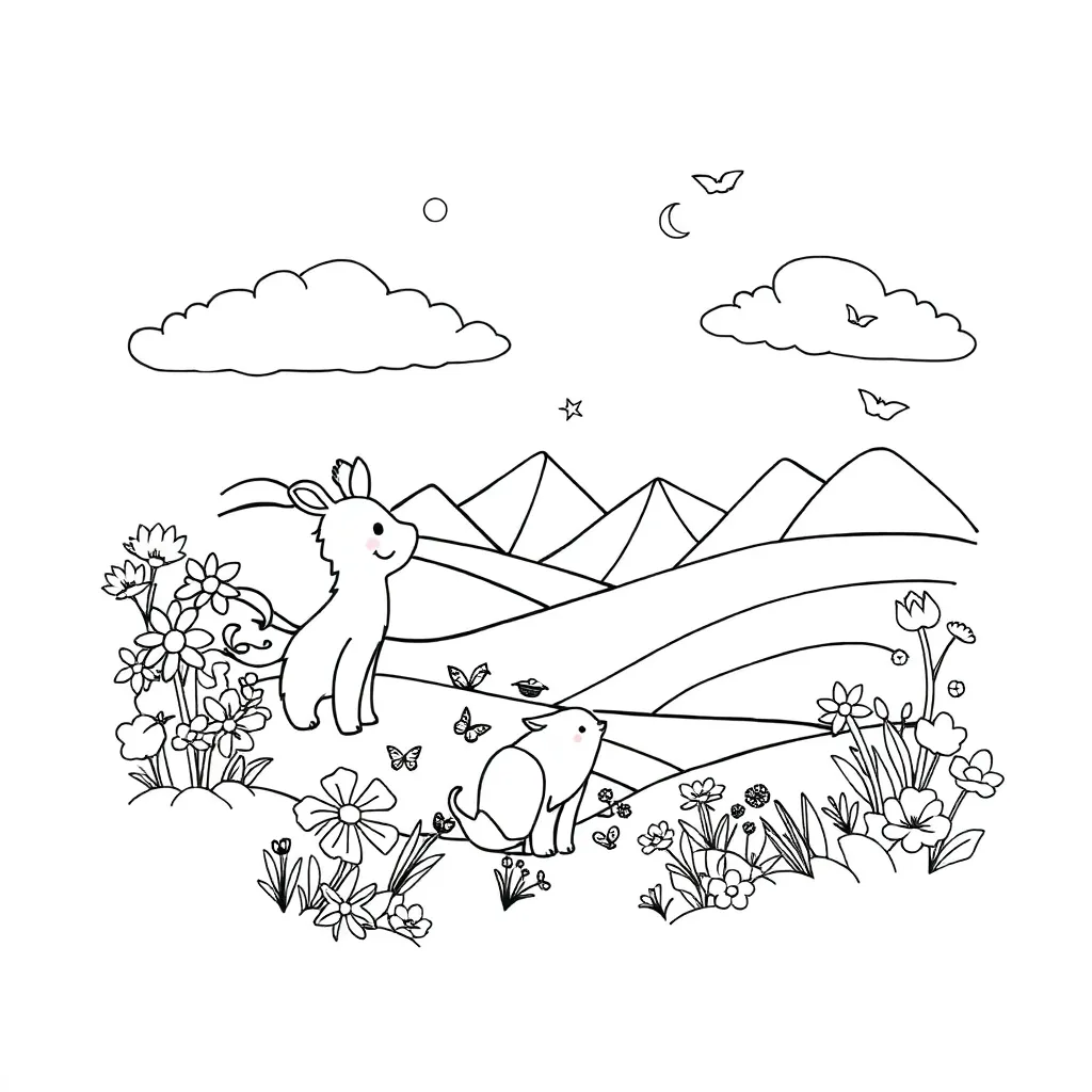 Lisa Frank coloring page