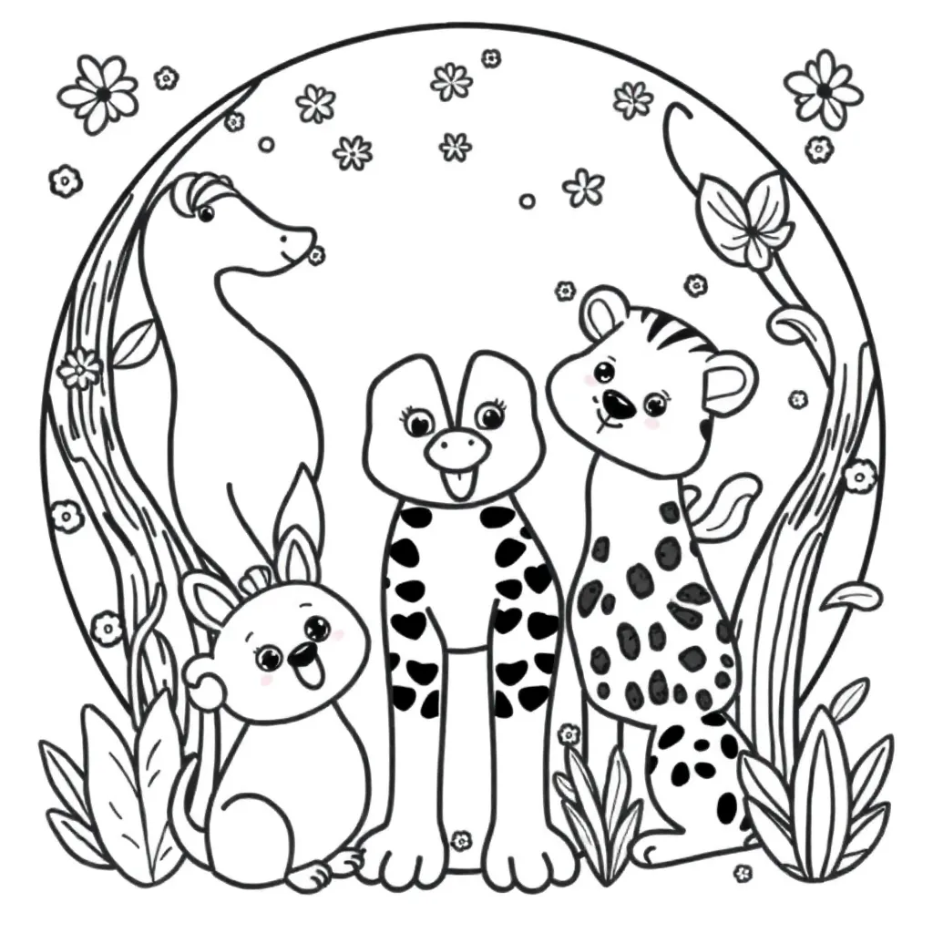 Lisa Frank coloring page