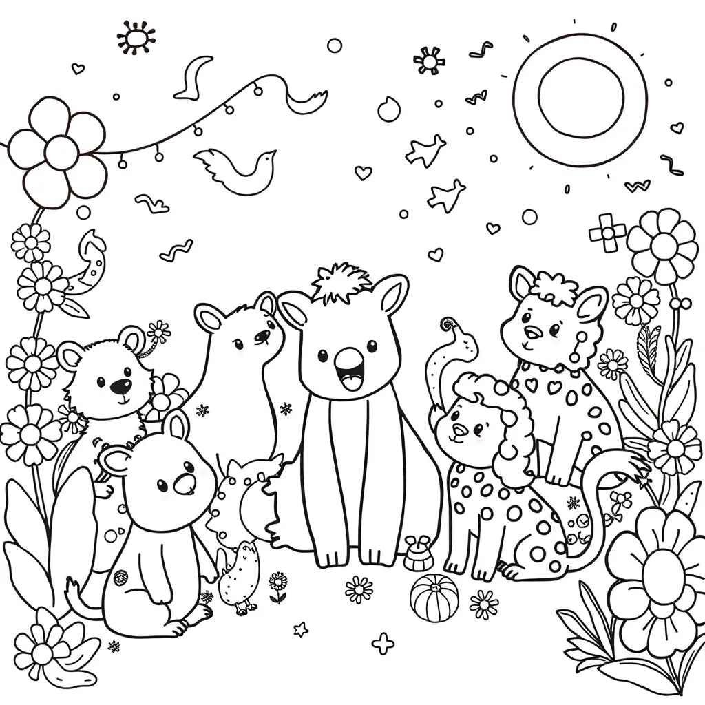 Lisa Frank coloring page
