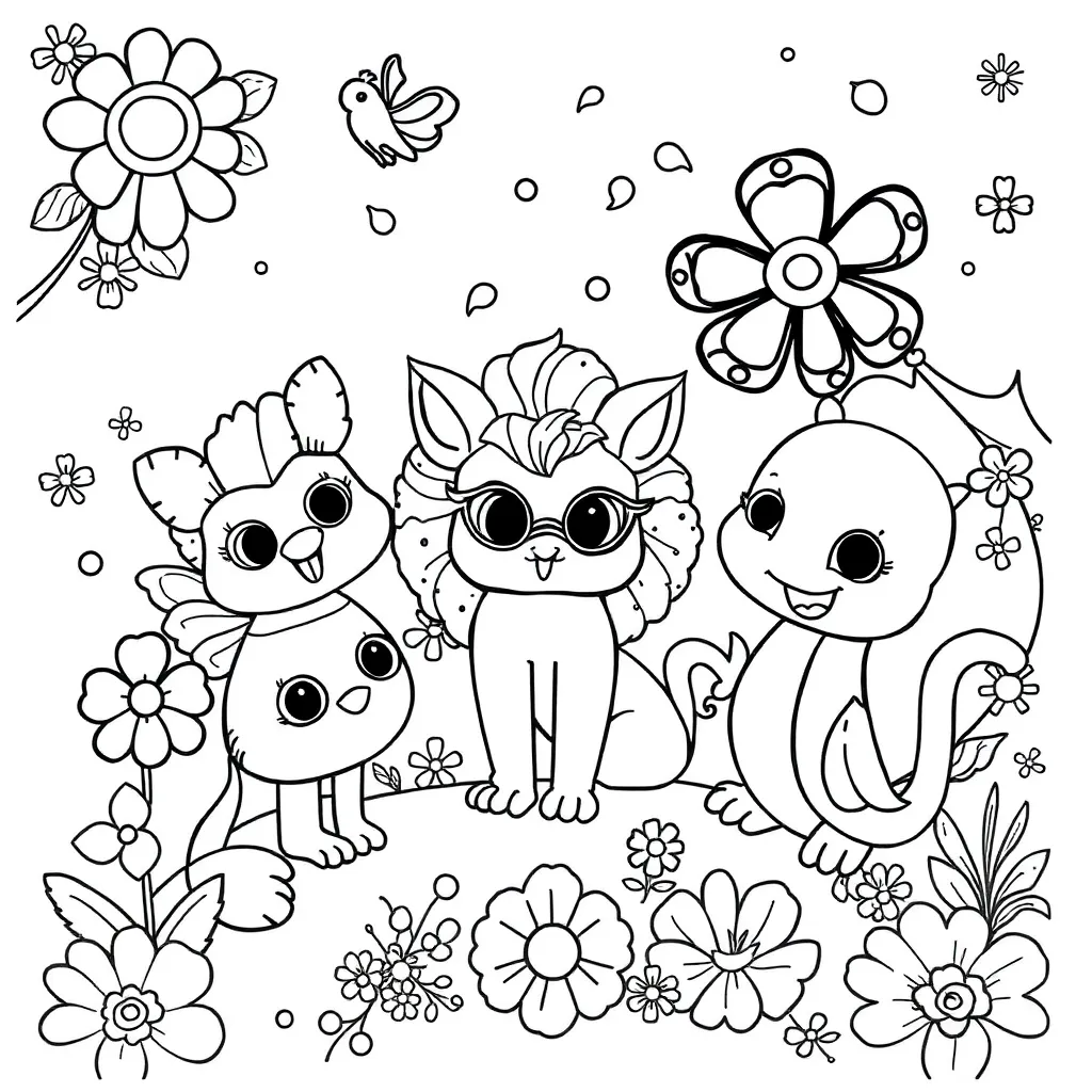 Lisa Frank coloring page