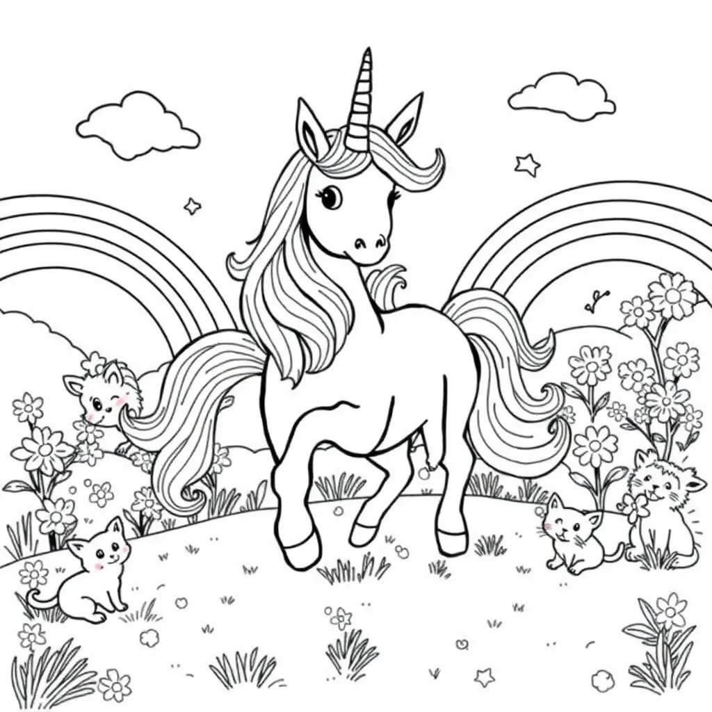 Lisa Frank coloring page