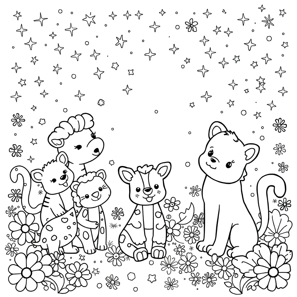 Lisa Frank coloring page