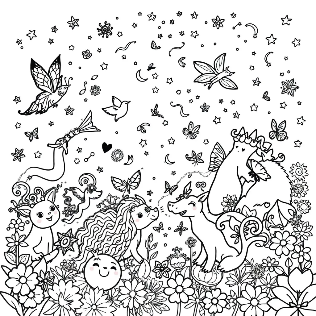 Lisa Frank coloring page