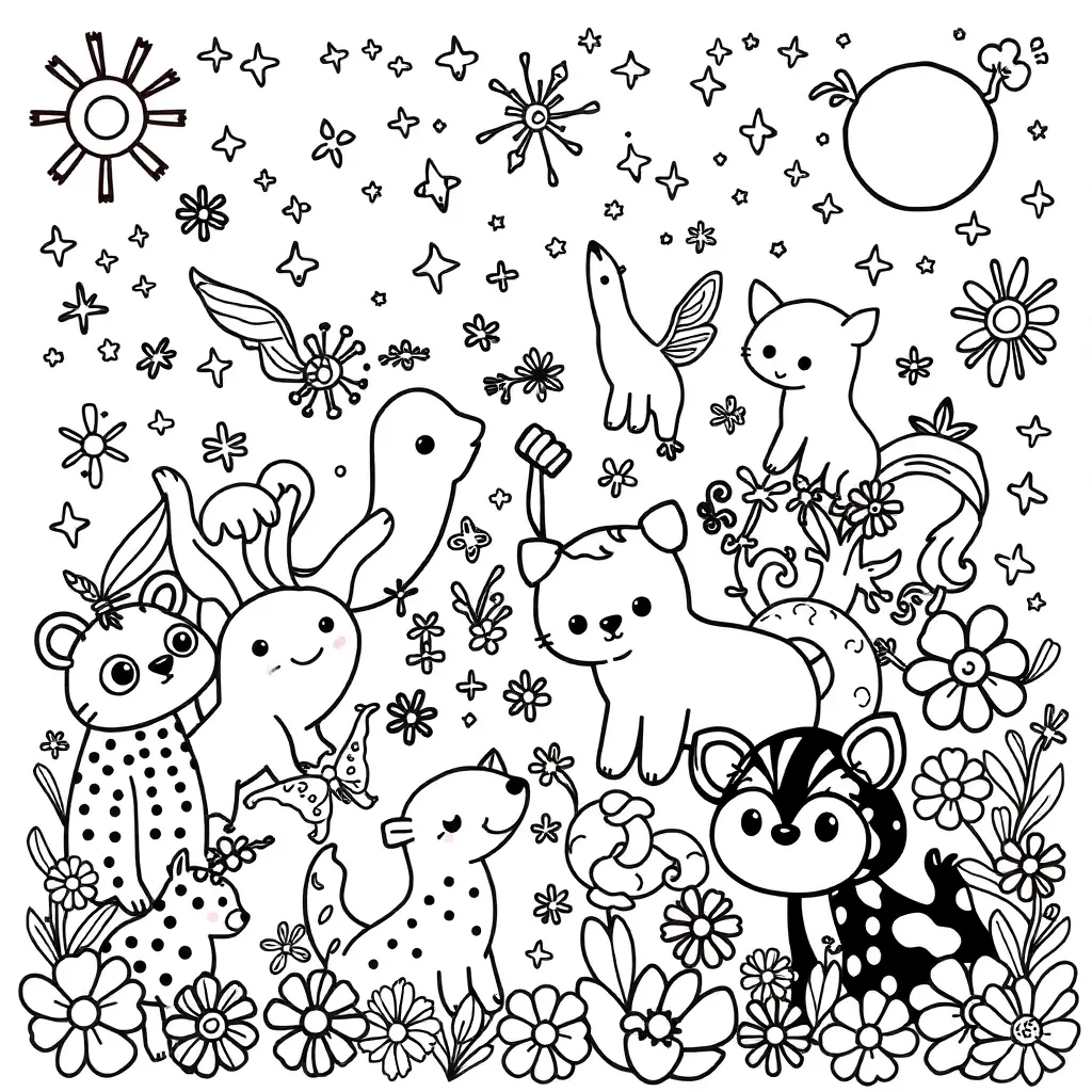 Lisa Frank coloring page