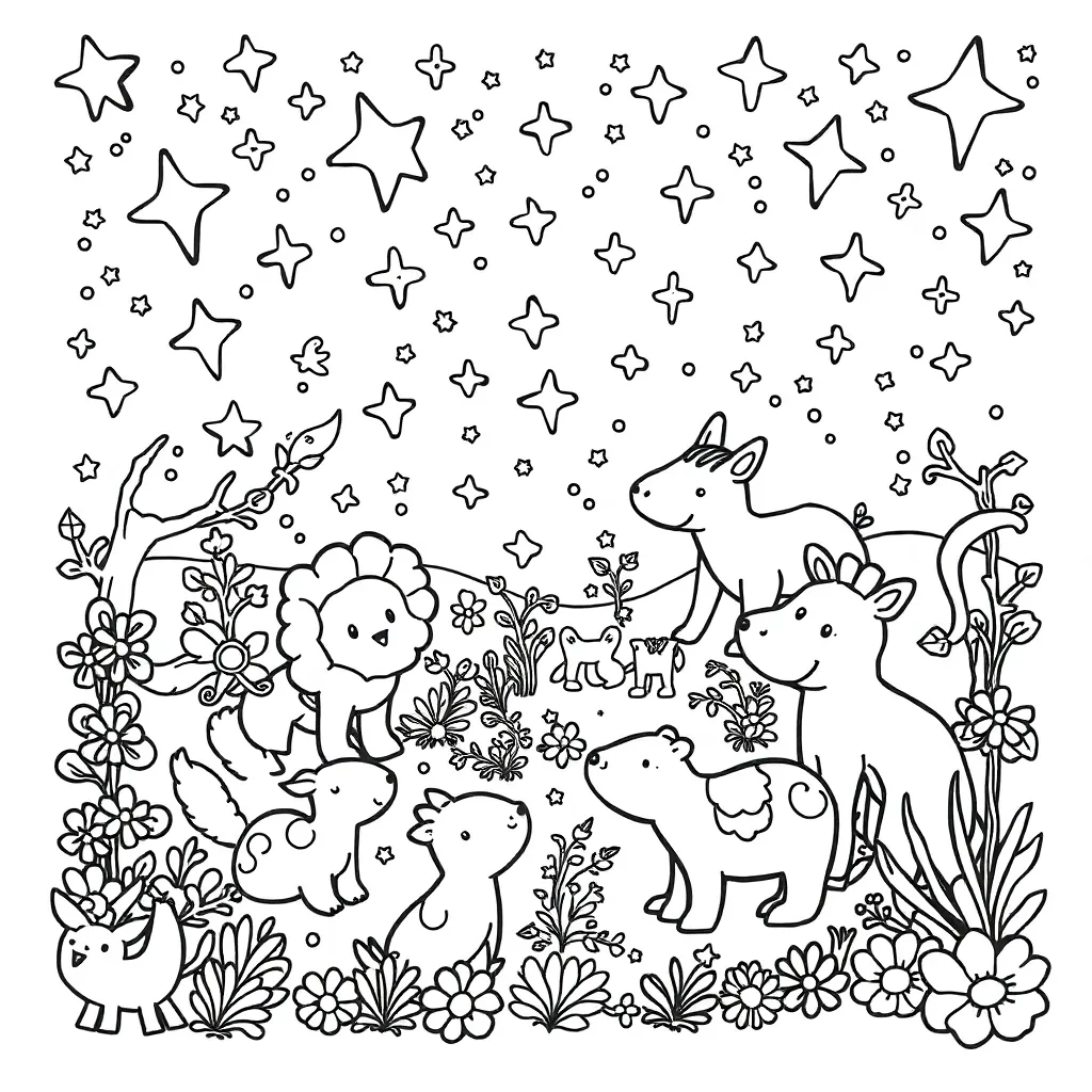 Lisa Frank coloring page