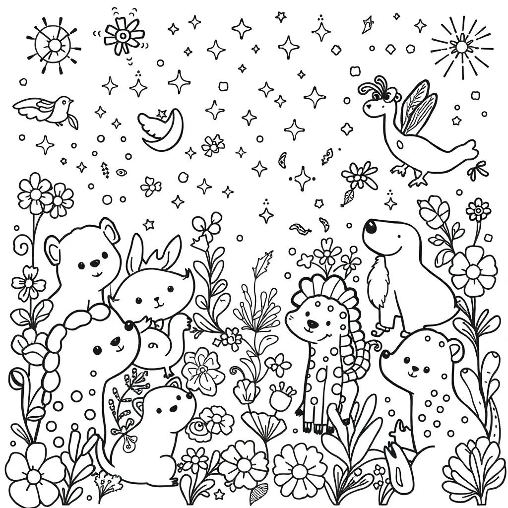 Lisa Frank coloring page