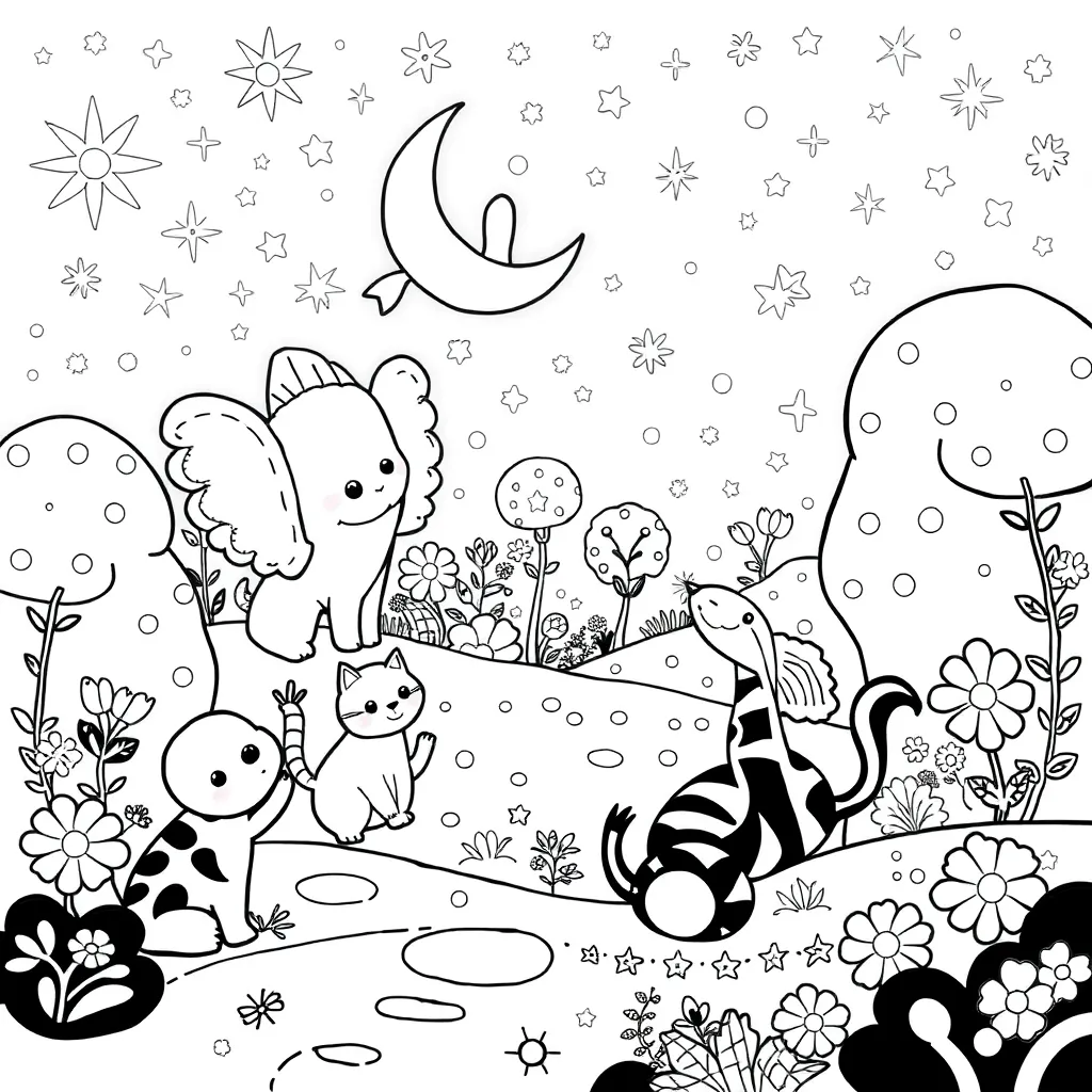 Lisa Frank coloring page