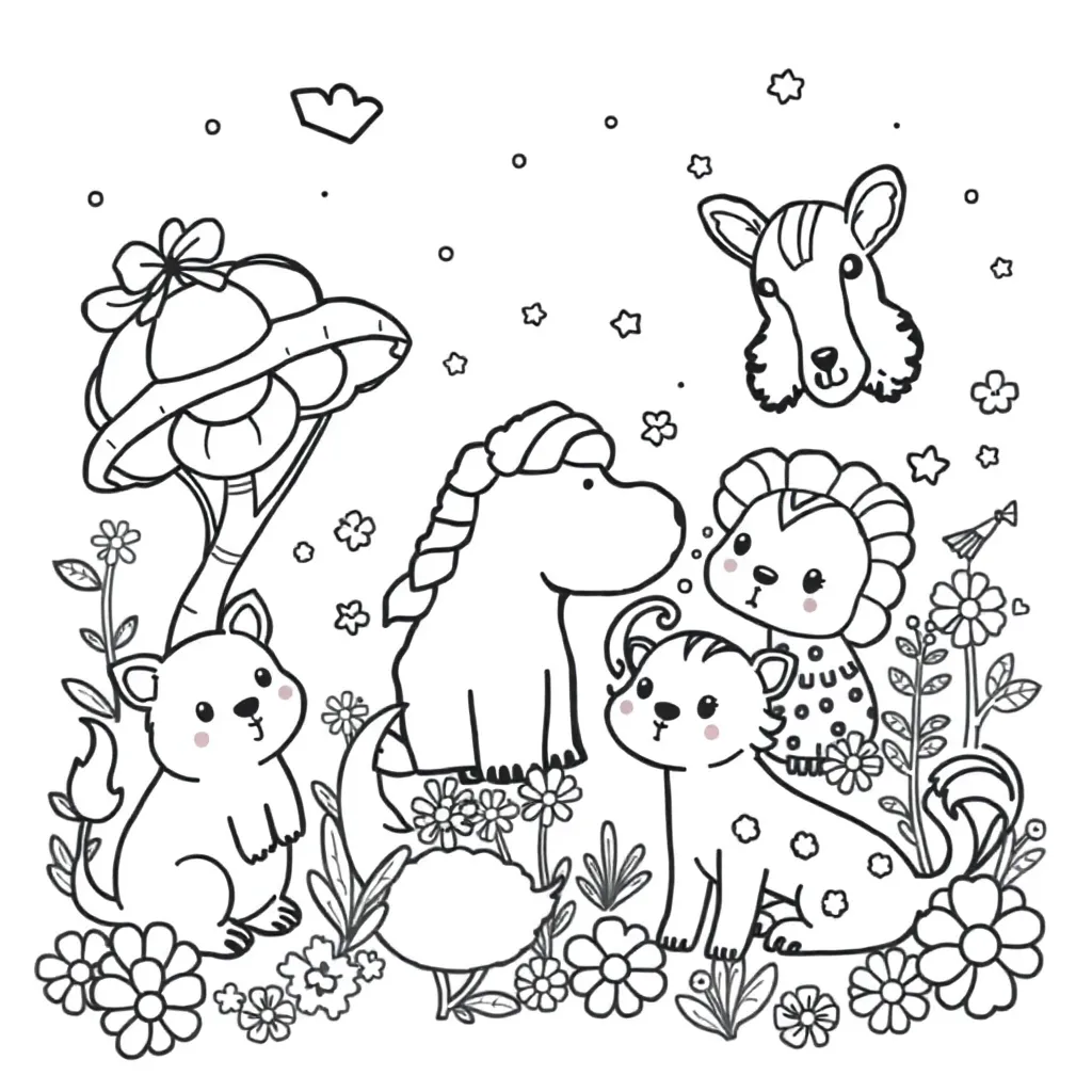 Lisa Frank coloring page