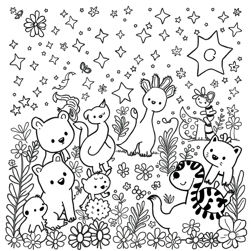 Lisa Frank coloring page