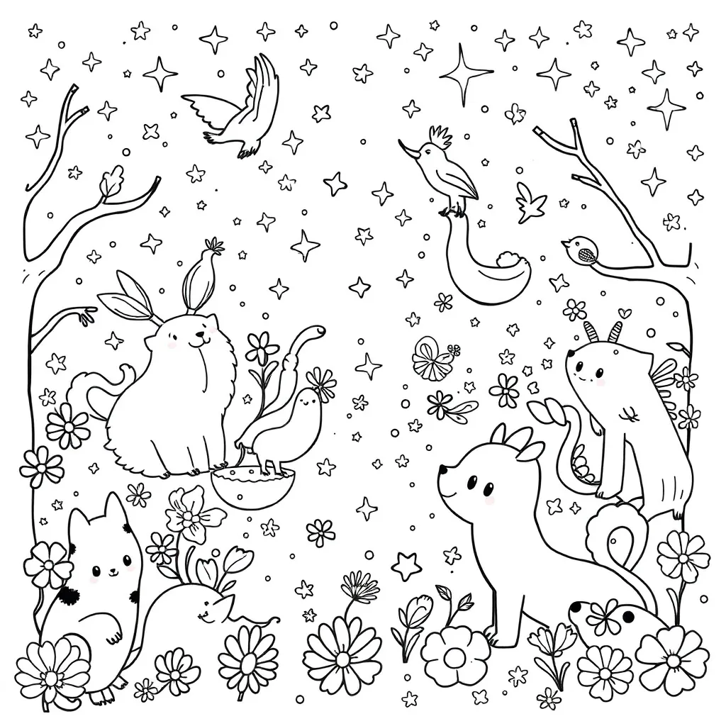 Lisa Frank coloring page