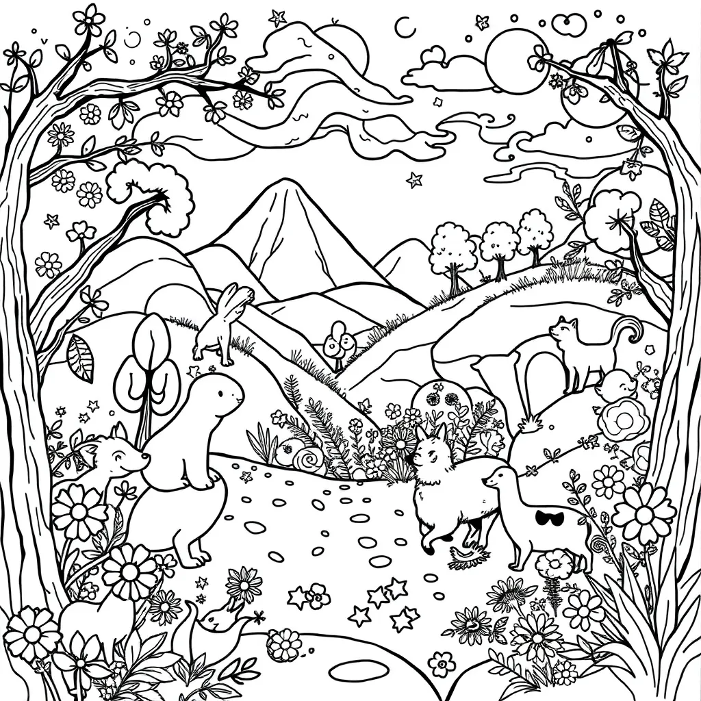 Lisa Frank coloring page