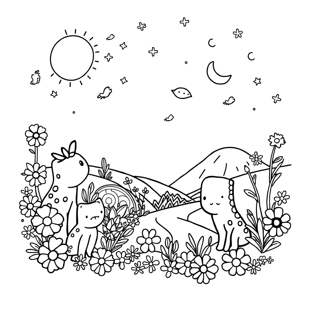Lisa Frank coloring page