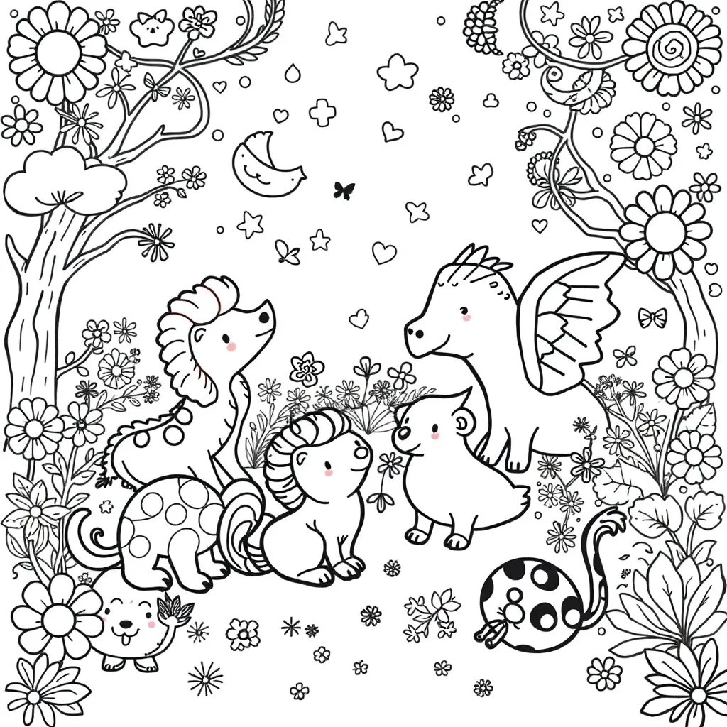Lisa Frank coloring page