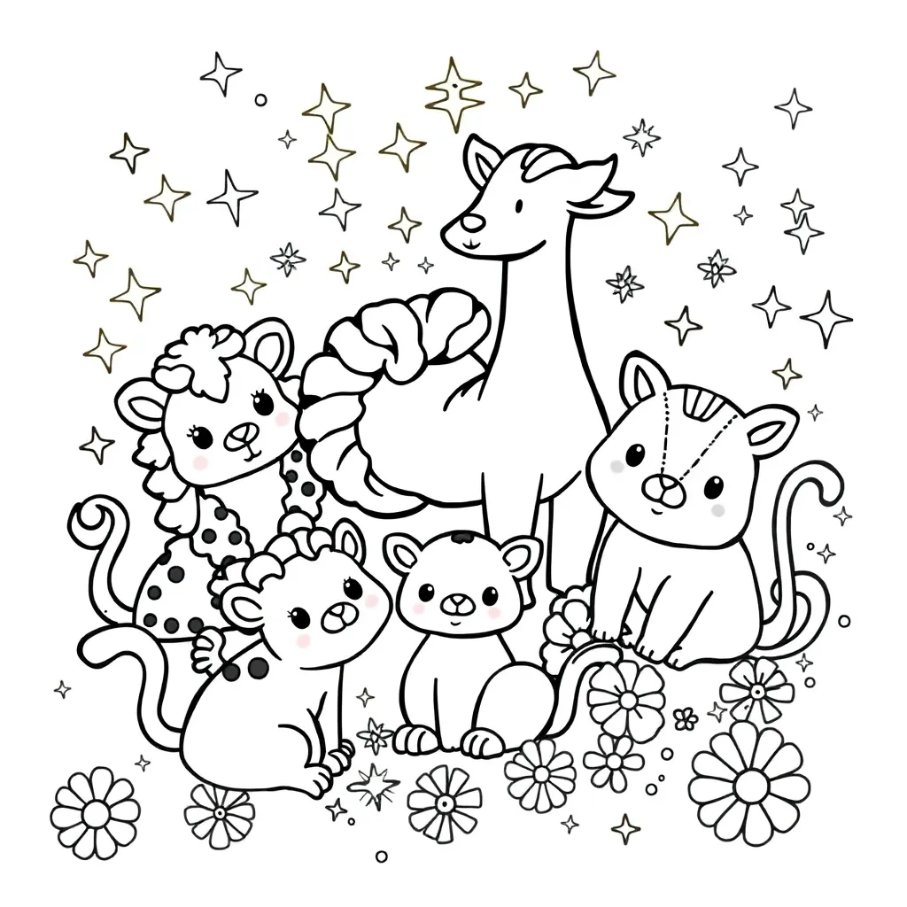 Lisa Frank coloring page