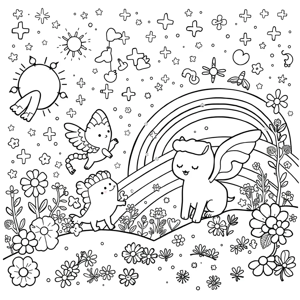 Lisa Frank coloring page