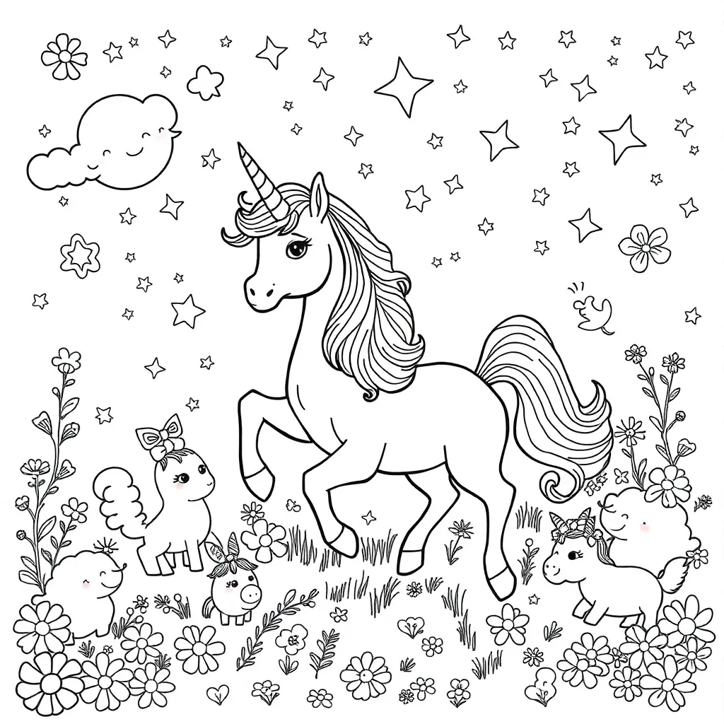 Lisa Frank coloring page