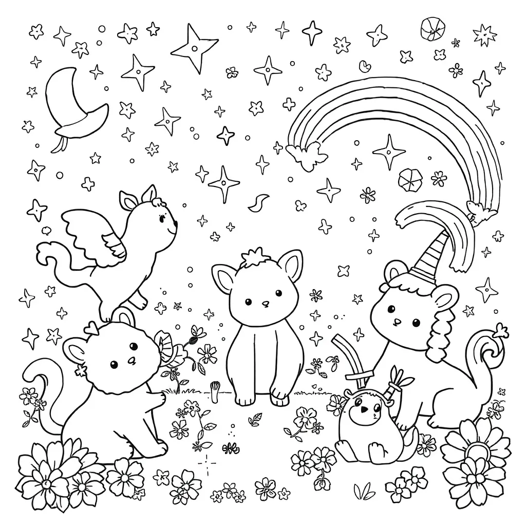 Lisa Frank coloring page