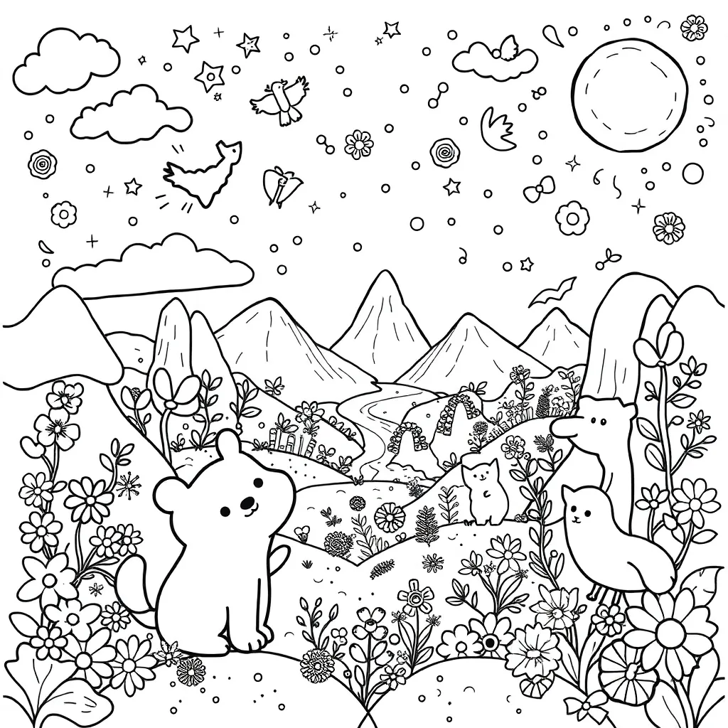 Lisa Frank coloring page