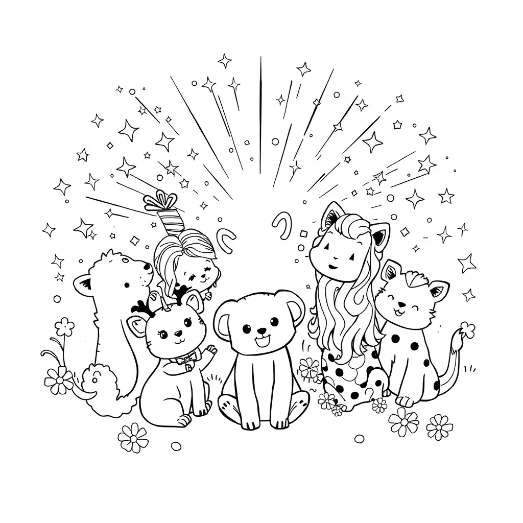 Lisa Frank coloring page