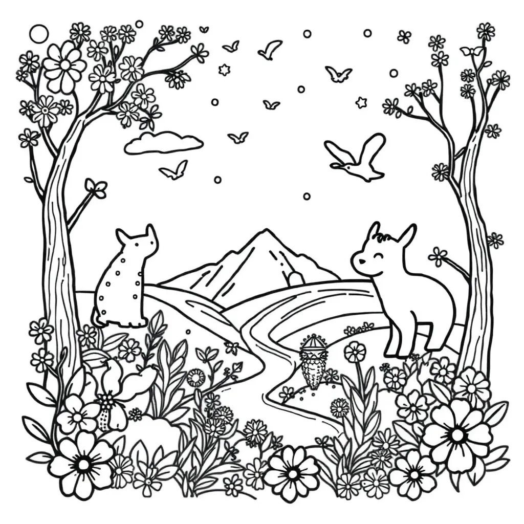 Lisa Frank coloring page