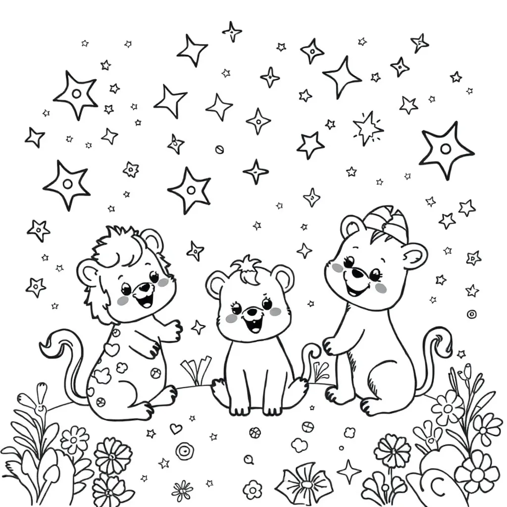 Lisa Frank coloring page