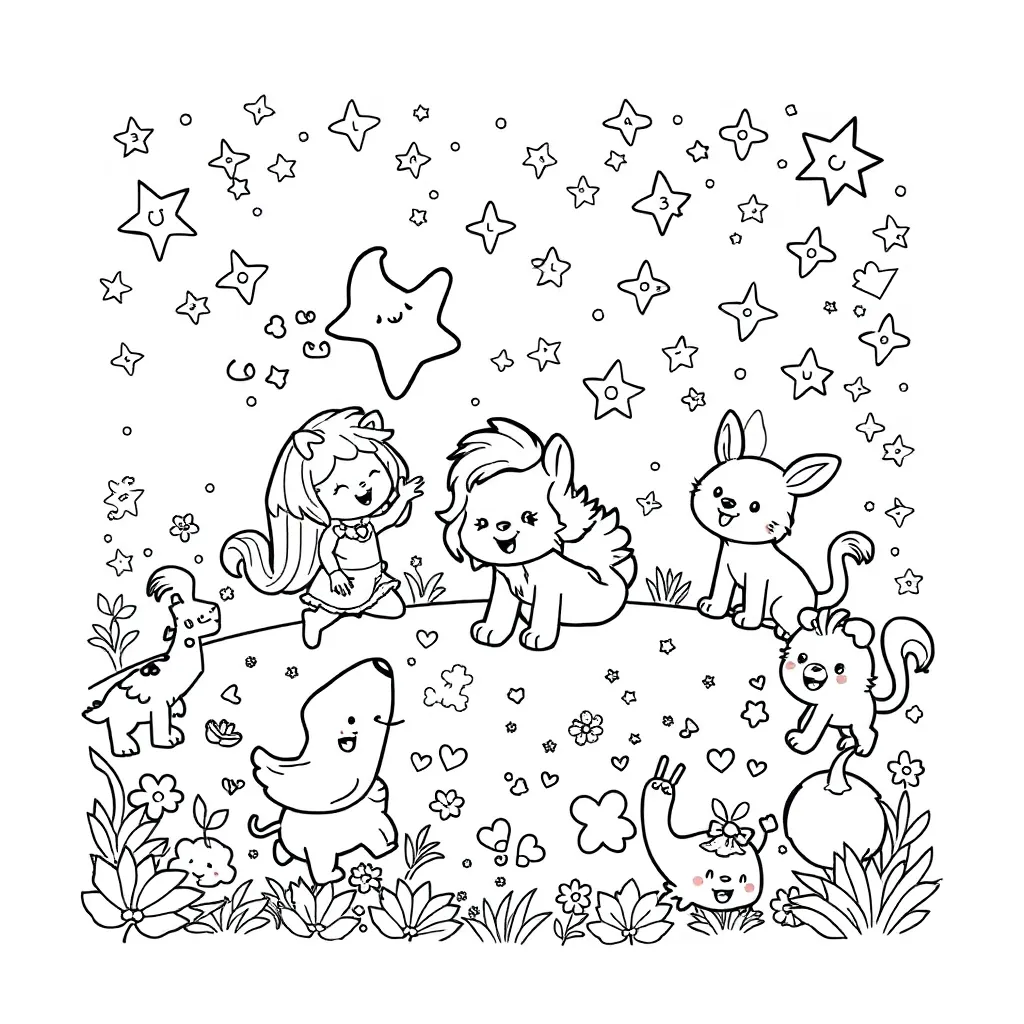 Lisa Frank coloring page