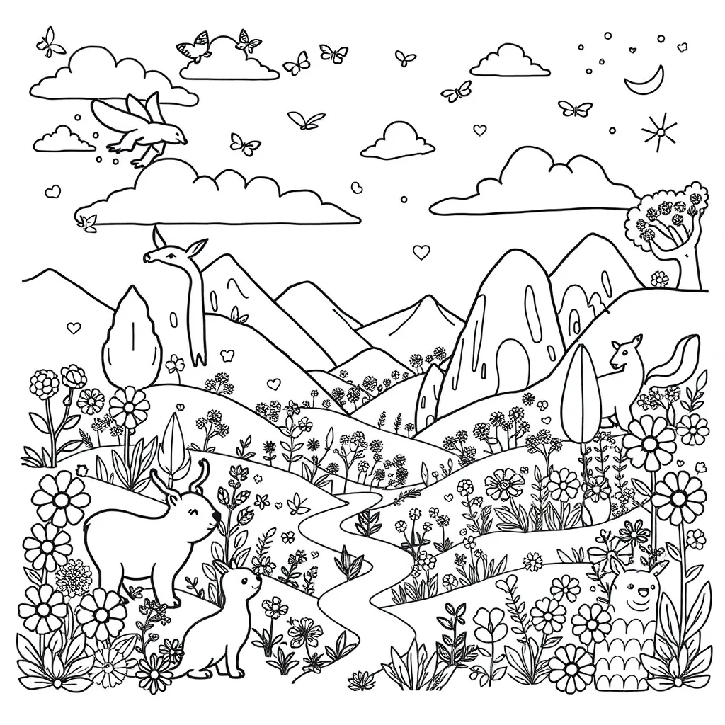 Lisa Frank coloring page