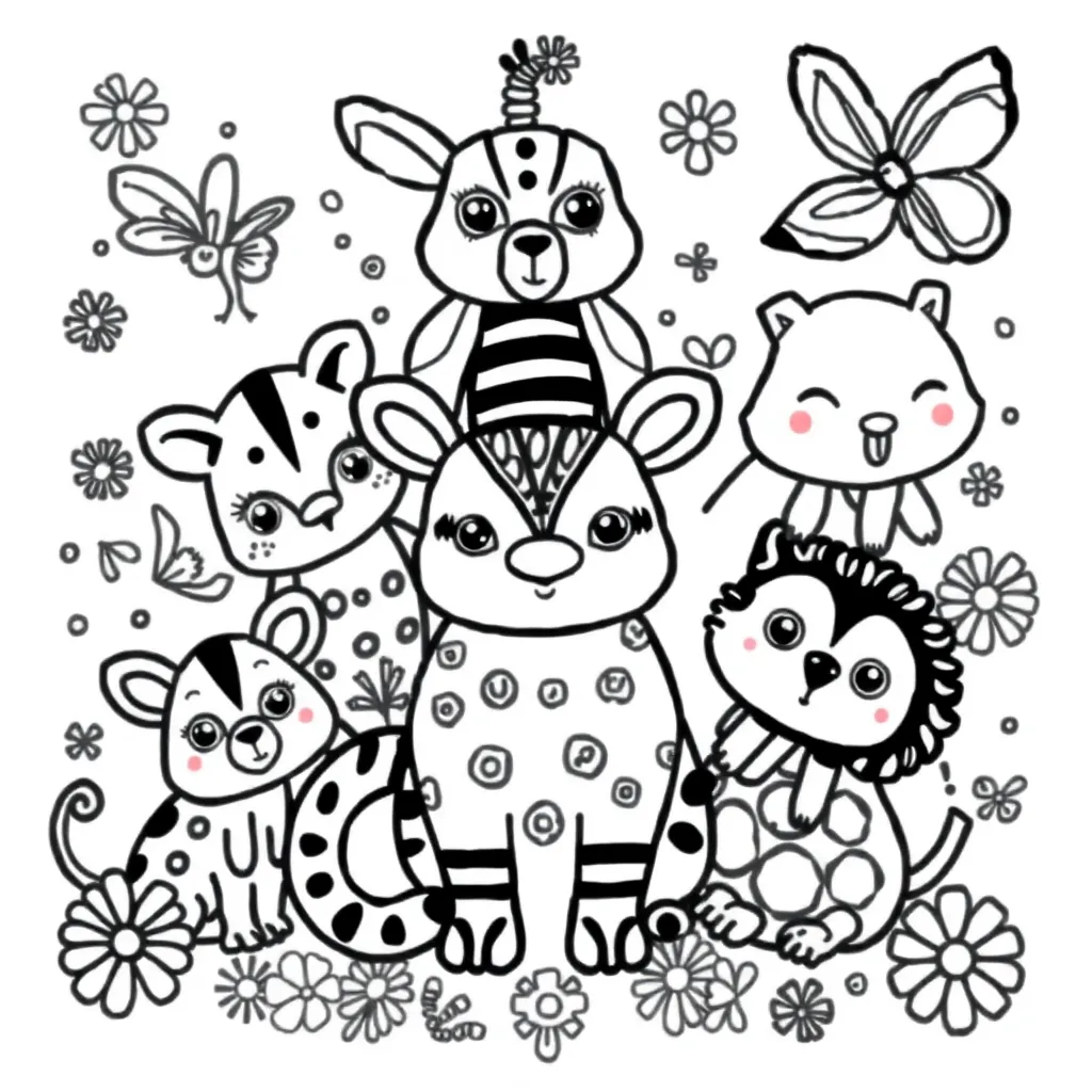 Lisa Frank coloring page