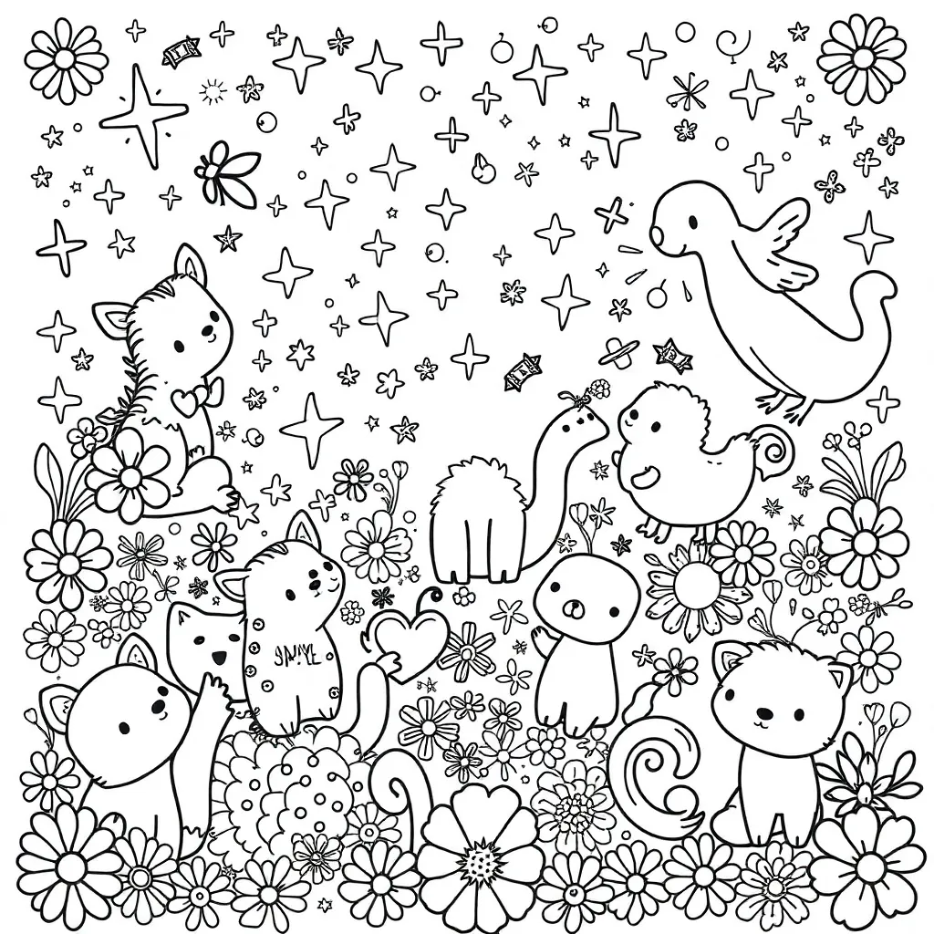 Lisa Frank coloring page