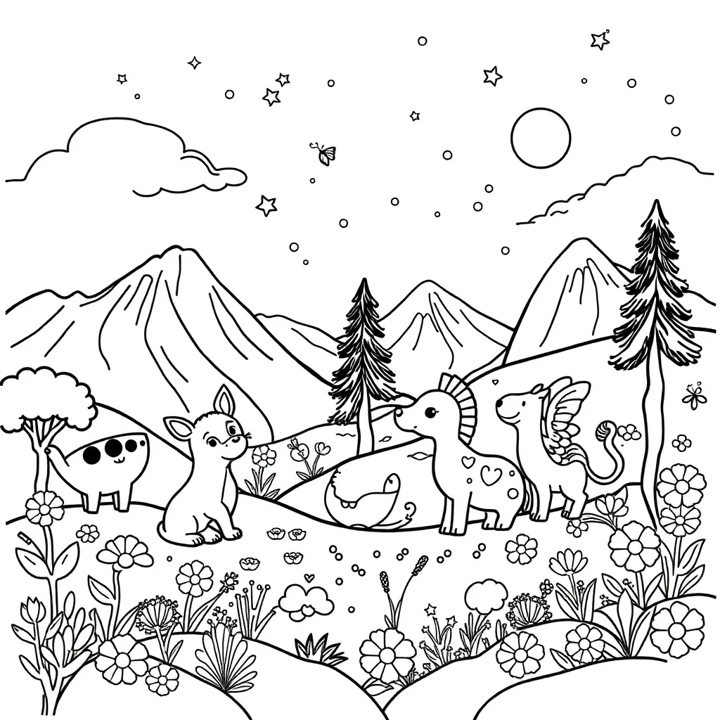 Lisa Frank coloring page