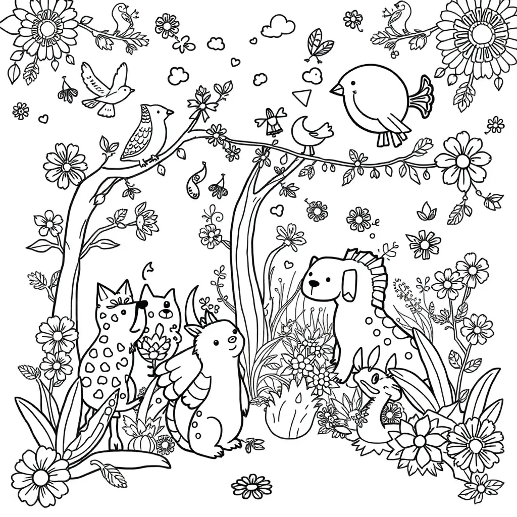 Lisa Frank coloring page