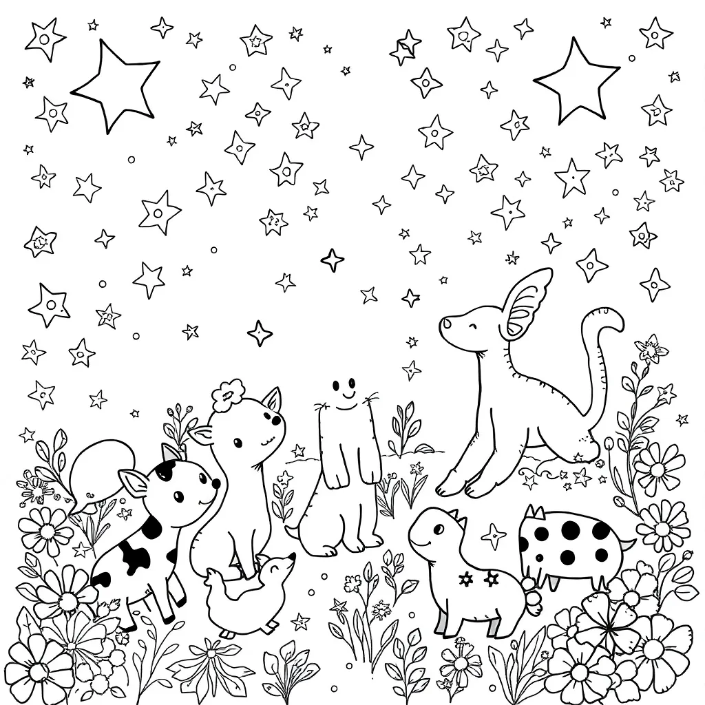 Lisa Frank coloring page