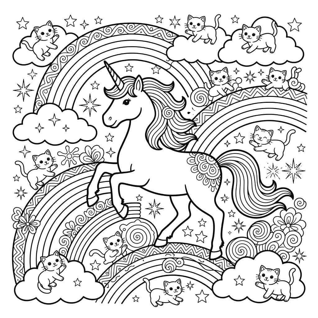 Lisa Frank coloring page