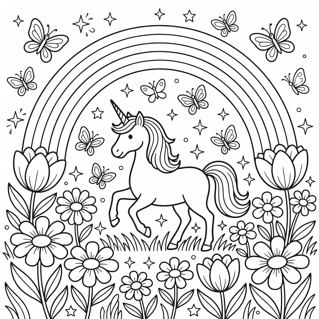 Lisa Frank coloring page