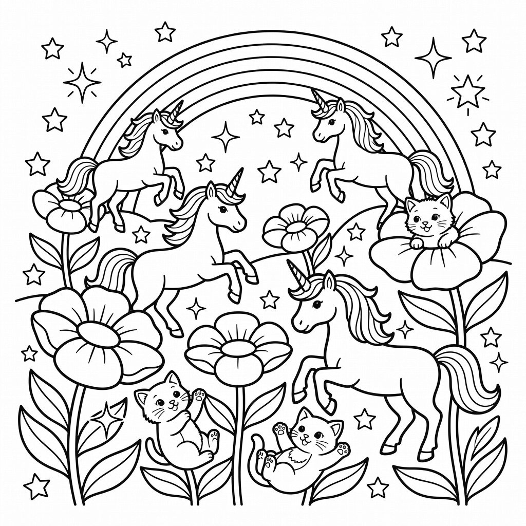 Lisa Frank coloring page