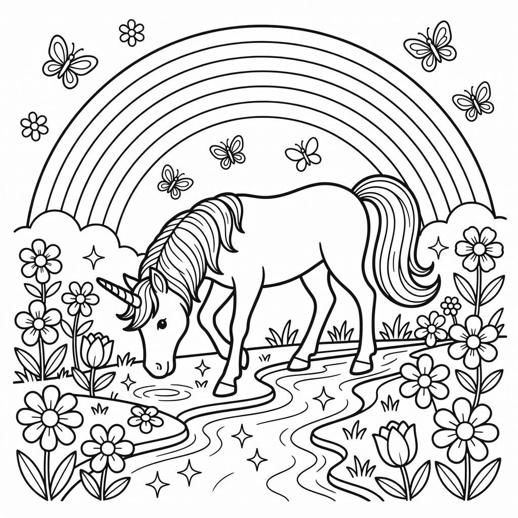 Lisa Frank coloring page