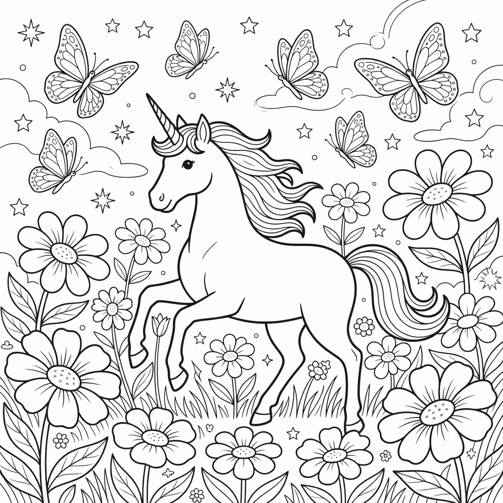 Lisa Frank coloring page